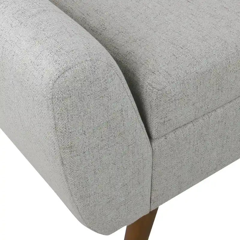 Banc de rangement moderne avec pieds en bois