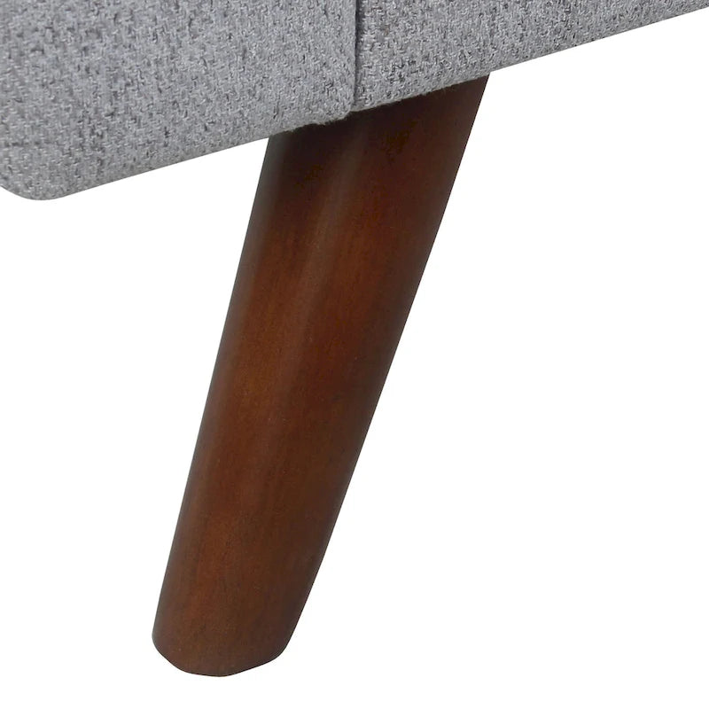 Banc de rangement moderne avec pieds en bois