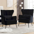 Fauteuil à oreilles moderne capitonné
