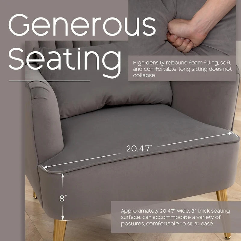 Fauteuil à oreilles moderne capitonné