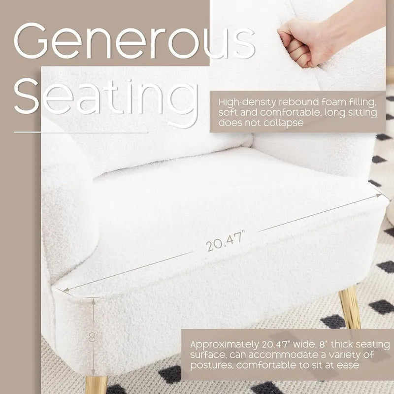 Fauteuil à oreilles moderne capitonné