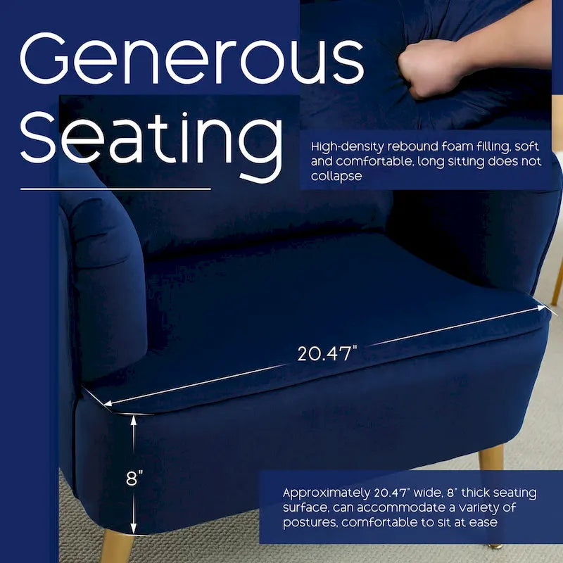 Fauteuil à oreilles moderne capitonné