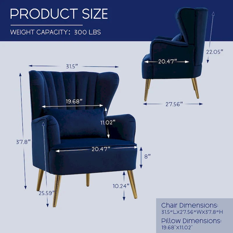 Fauteuil à oreilles moderne capitonné
