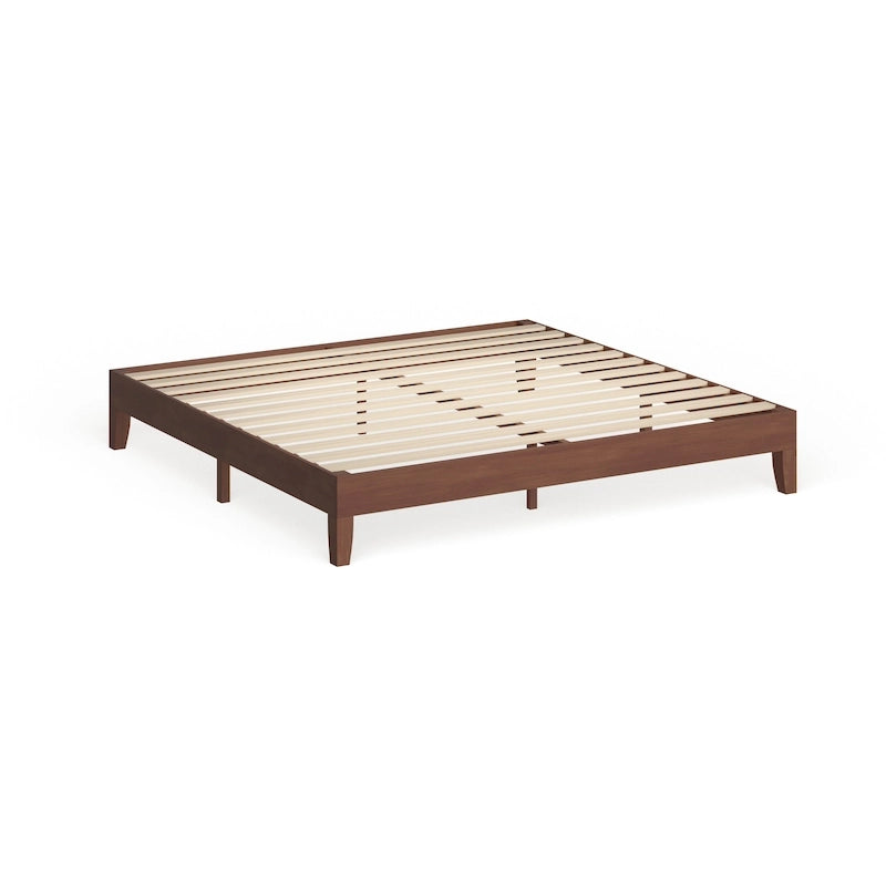 Lit plateforme de luxe 12 pouces en bois format très grand lit