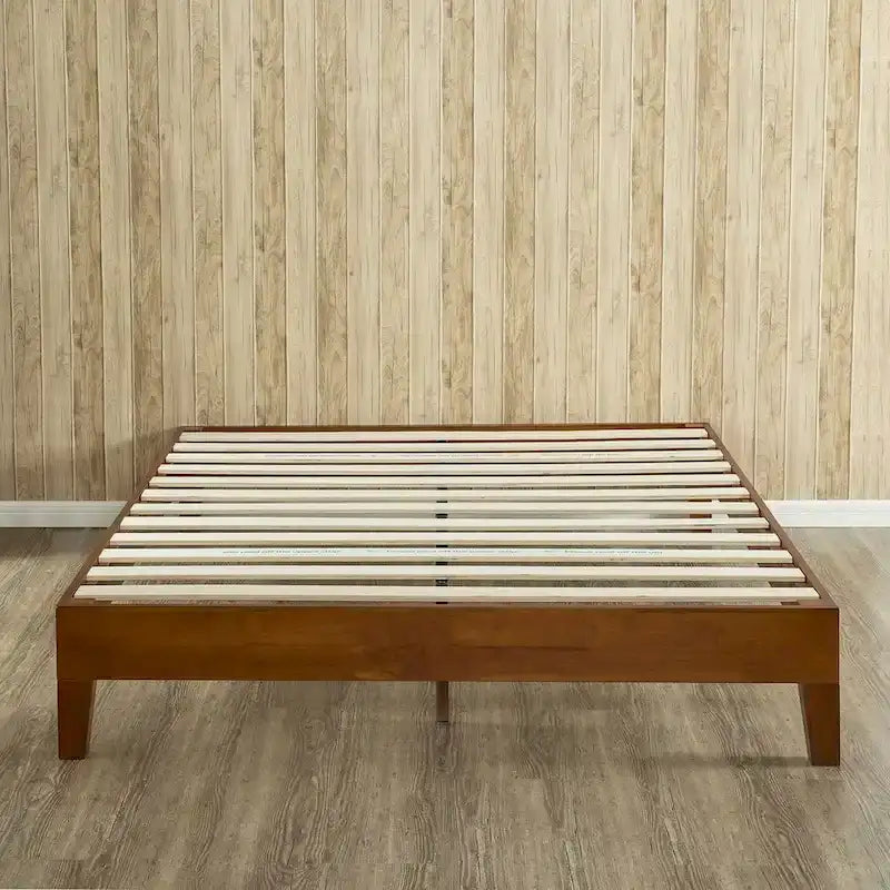 Lit plateforme de luxe 12 pouces en bois format très grand lit