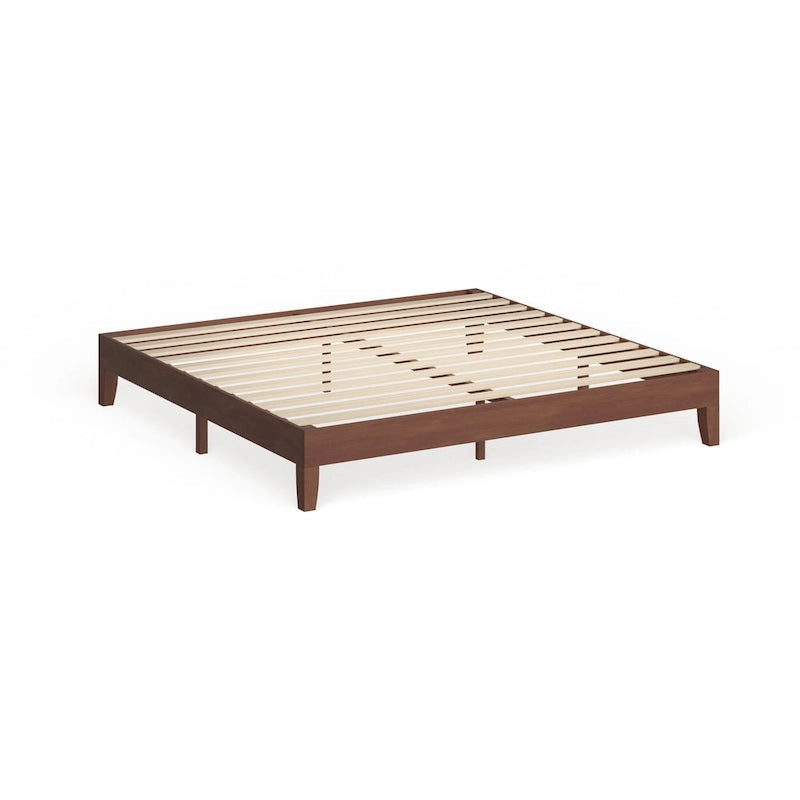 Lit plateforme de luxe 12 pouces en bois format très grand lit
