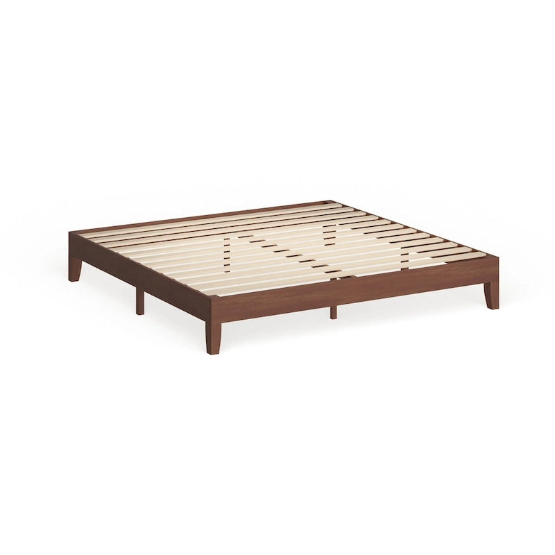 Lit plateforme de luxe 12 pouces en bois format très grand lit