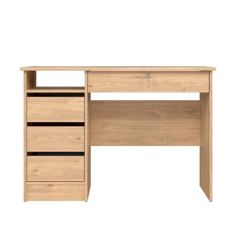 Porch & Den Wescot Home Office Writing Desk with 4 Drawers and Open Shelf