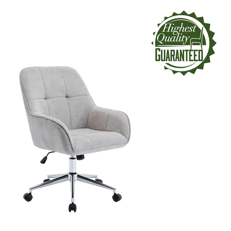 Chaise de bureau à domicile avec accoudoirs, réglable en hauteur