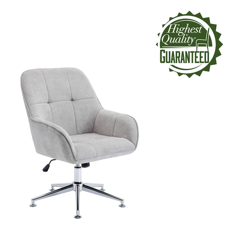 Chaise de bureau à domicile avec accoudoirs, réglable en hauteur