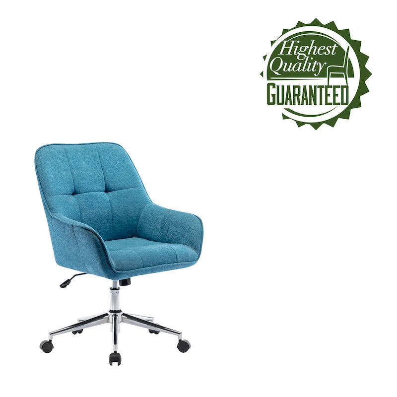Chaise de bureau à domicile avec accoudoirs, réglable en hauteur