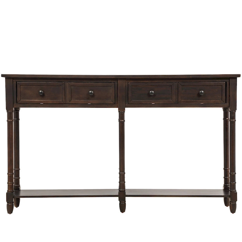 Console 2 tiroirs avec étagère inférieure