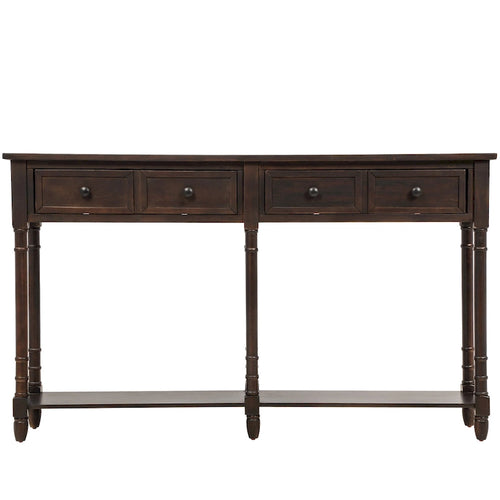 Console 2 tiroirs avec étagère inférieure