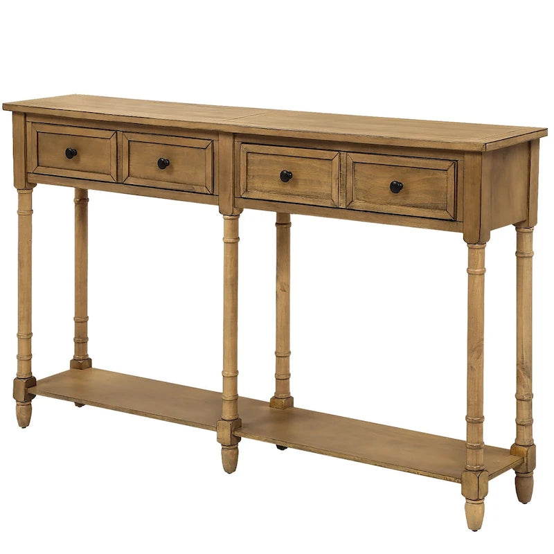 Console 2 tiroirs avec étagère inférieure