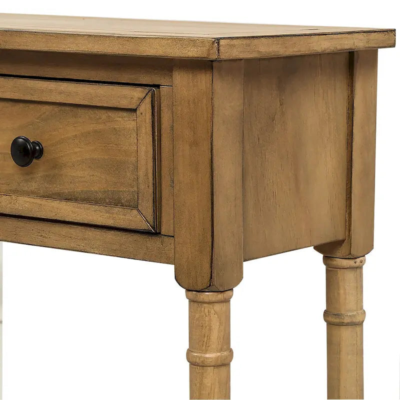 Console 2 tiroirs avec étagère inférieure