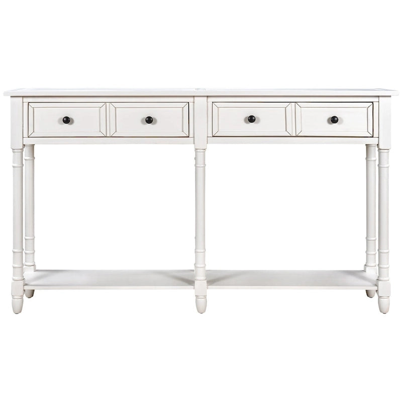 Console 2 tiroirs avec étagère inférieure