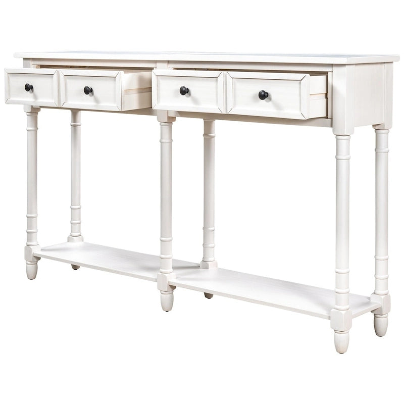 Console 2 tiroirs avec étagère inférieure