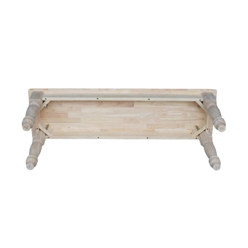 Banc de salle à manger inachevé en bois massif