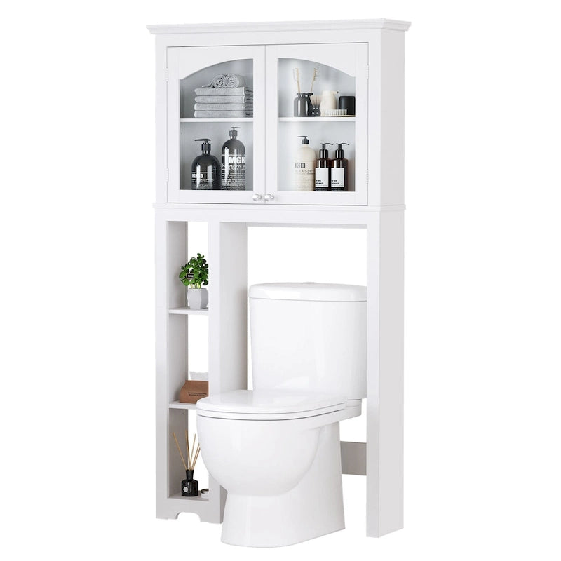 Meuble de rangement de salle de bain à 3 étagères réglables à placer au-dessus des toilettes
