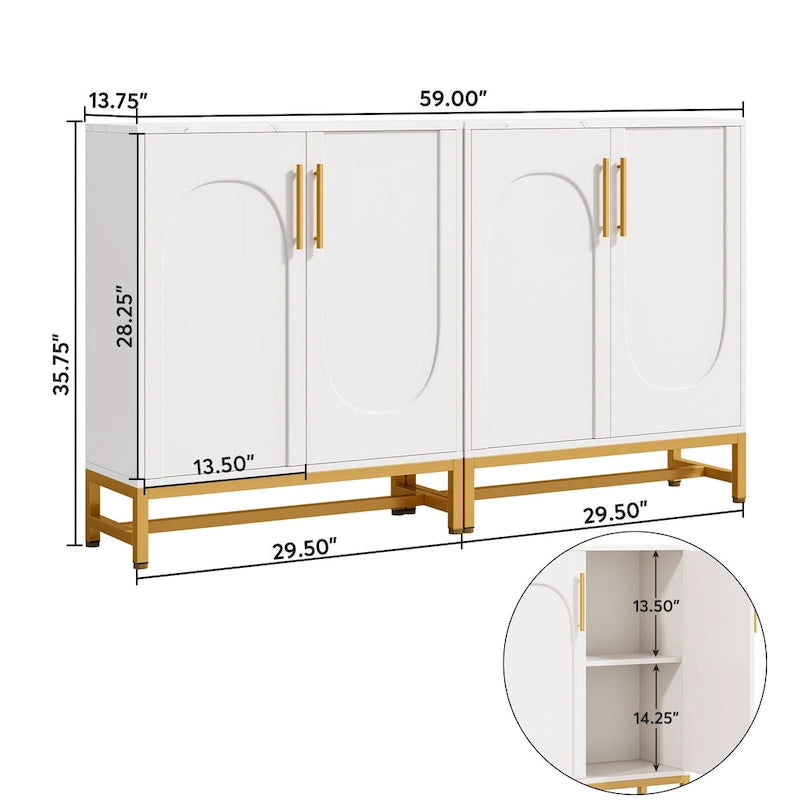 Buffet de salle à manger avec portes et rangement