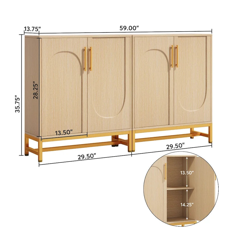 Buffet de salle à manger avec portes et rangement