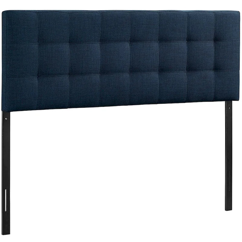 Tête de lit tapissée bleu marine