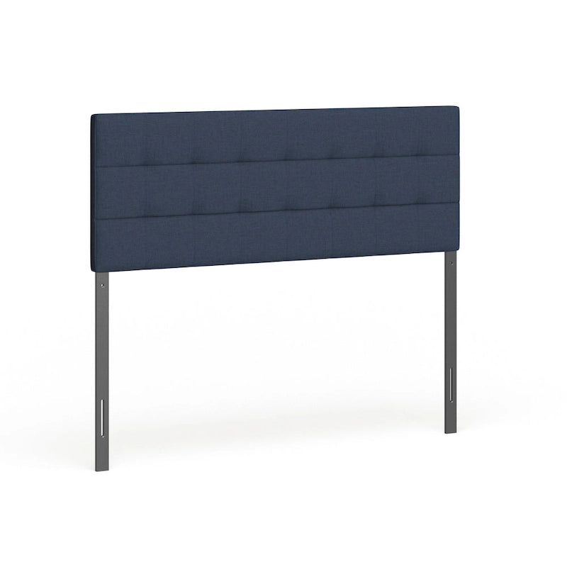Tête de lit tapissée bleu marine