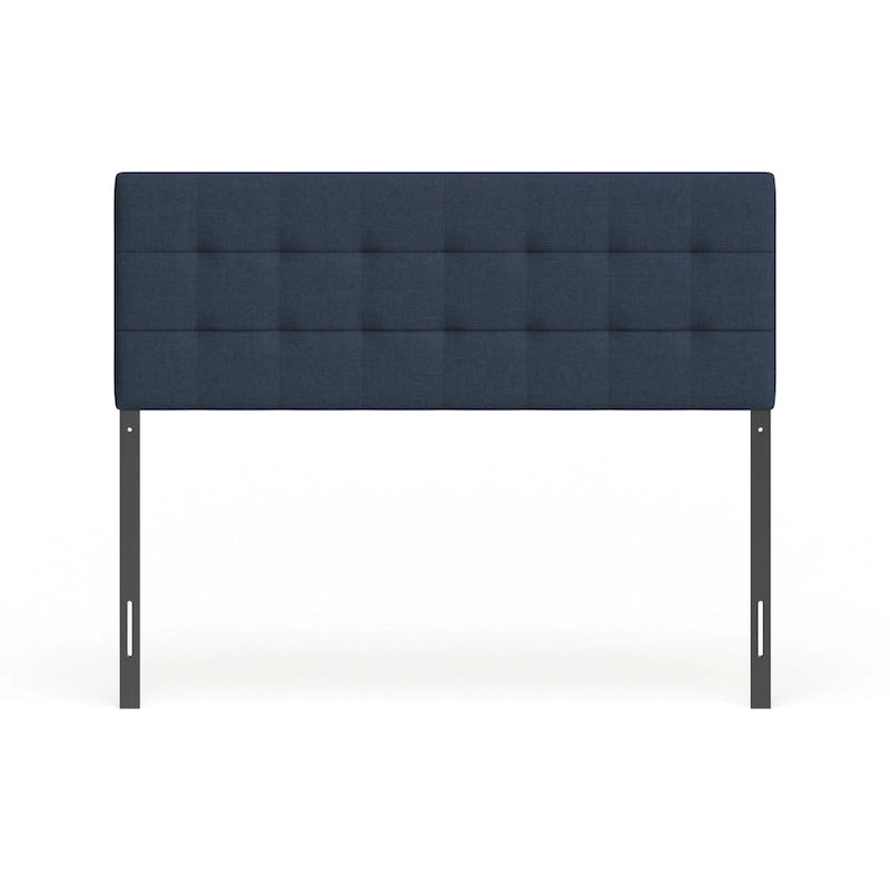 Tête de lit tapissée bleu marine