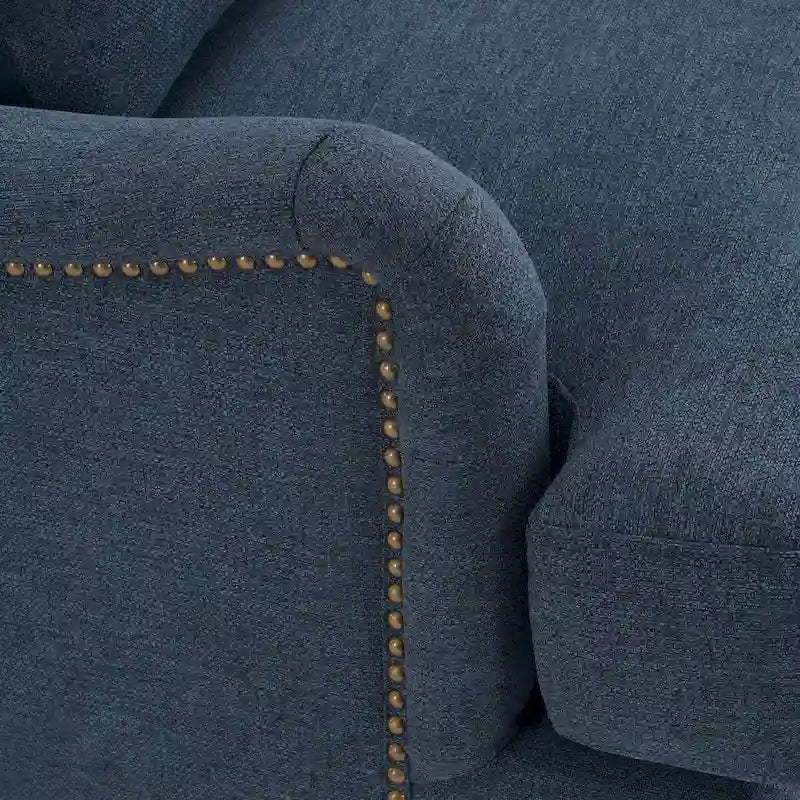 Fauteuil d'appoint moderne avec accoudoirs, rembourré, avec cadre en bois massif et coussin lombaire