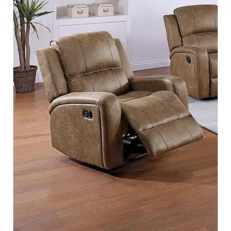 Fauteuil inclinable individuel avec accoudoirs carrés et capitonnage horizontal