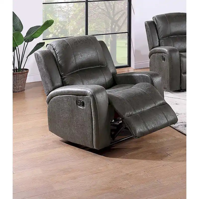 Fauteuil inclinable individuel avec accoudoirs carrés et capitonnage horizontal