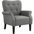 Fauteuil d'appoint rembourré en tissu polyester moderne pour le salon