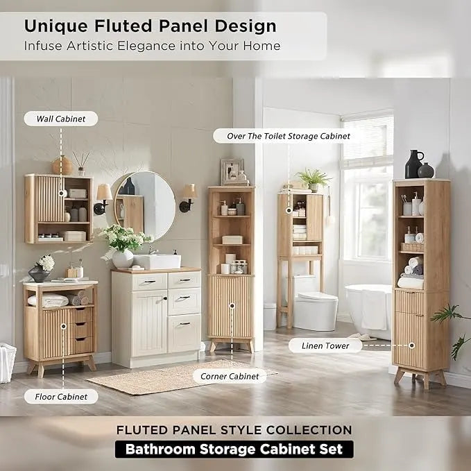 Meuble d'angle haut moderne de 68 pouces avec plateau en faux marbre