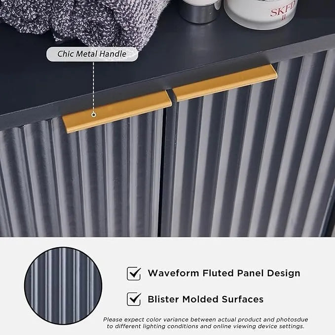 Meuble d'angle haut moderne de 68 pouces avec plateau en faux marbre