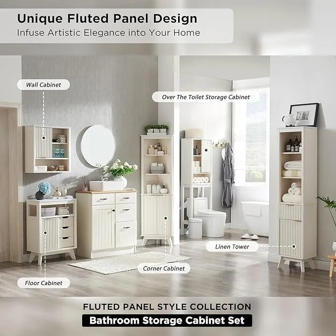 Meuble d'angle haut moderne de 68 pouces avec plateau en faux marbre