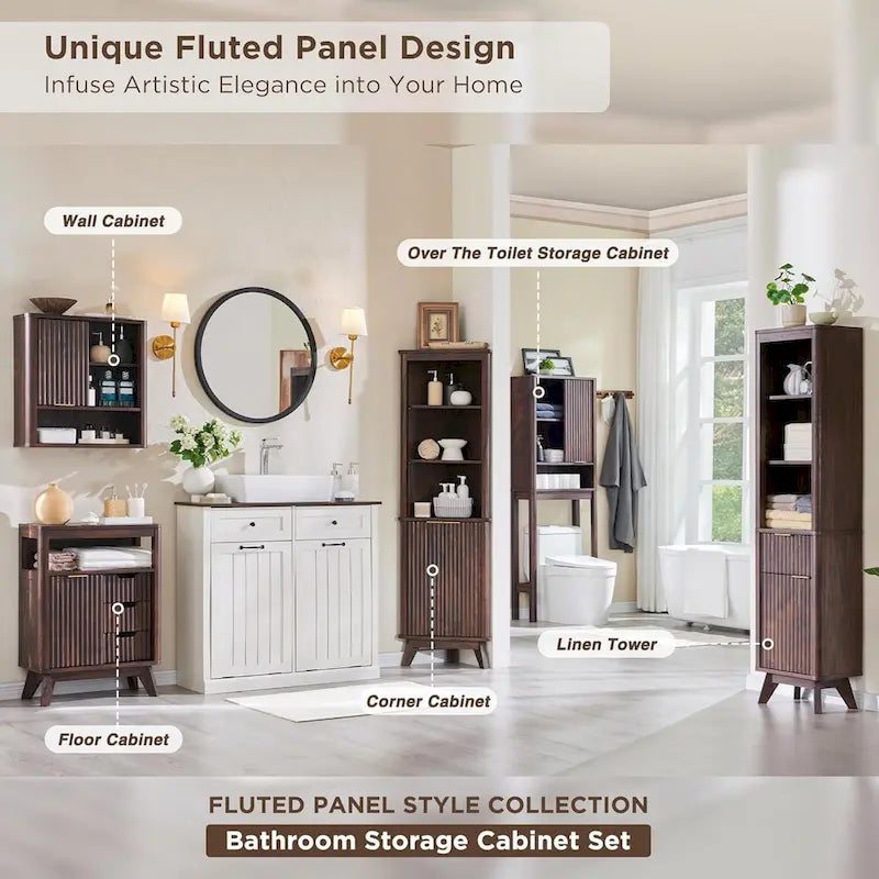 Meuble d'angle haut moderne de 68 pouces avec plateau en faux marbre